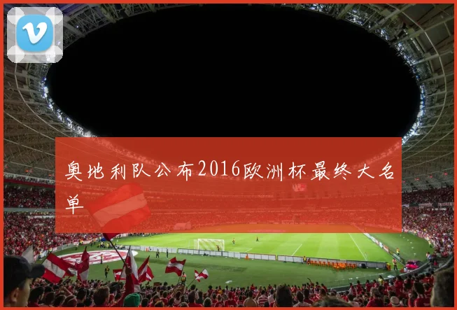 奥地利队公布2016欧洲杯最终大名单